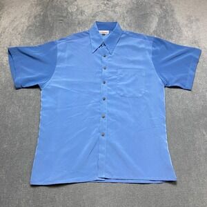 Vintage Lavana Shirt Mens Large Blue Button Up Business Formal Chest Pocket